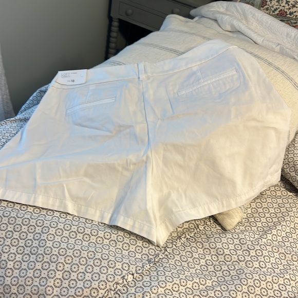 Loft white cotton shorts.Plus size - Picture 5 of 8